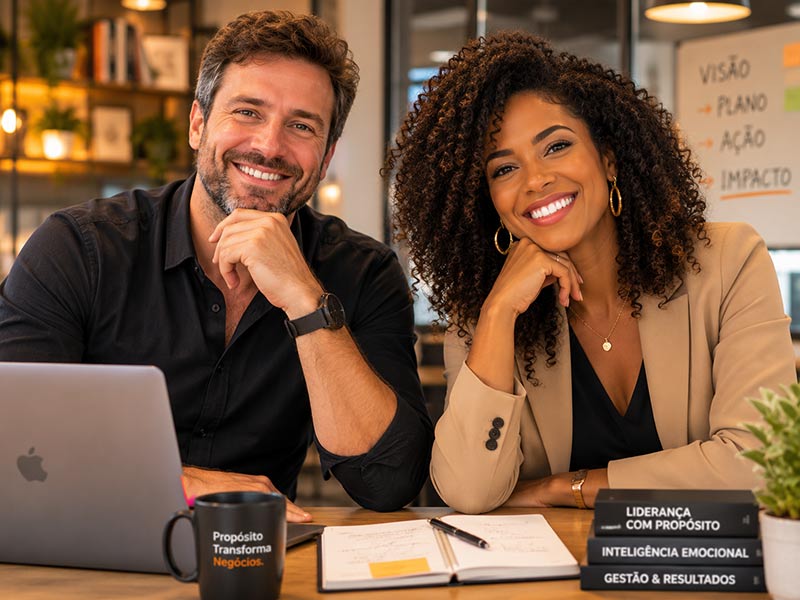 Empreendedora confiante, com clareza para agir
